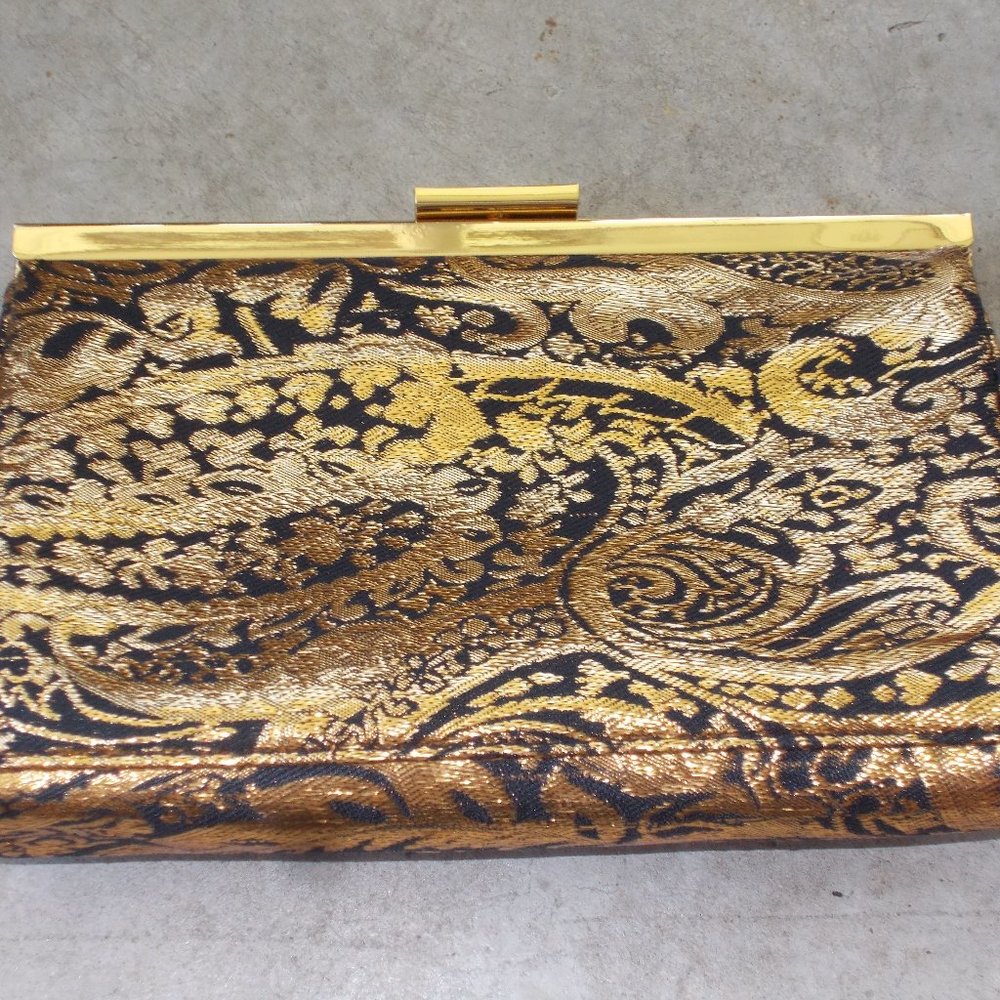 EUC, Gold & Black Evening bag by Estee Lauder